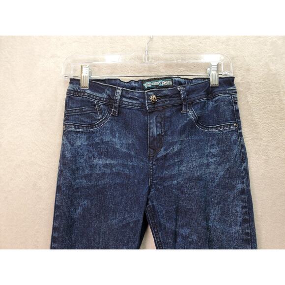 Imperial Star Jegging Jeans Girls Size 14 Blue Denim Cotton Beaded Straight Leg‎ - Picture 4 of 8